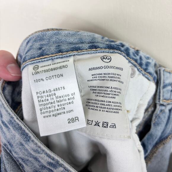 Adriano Goldschmied Isabelle High Rise Straight Crop Jeans With Destroyed Hem - Picture 10 of 10